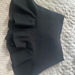 Zara Black Skirt with Ruffle Accent